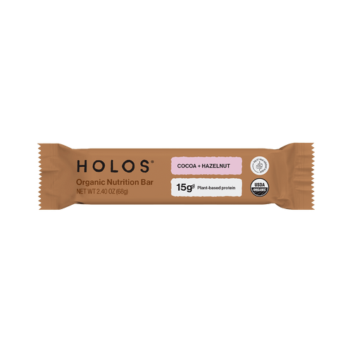 HOLOS nutrition bar cocoa+hazelnut pack