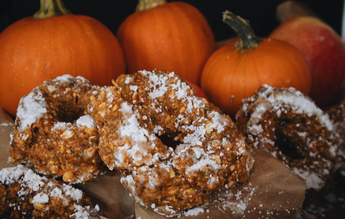 Pumpkin Spice No-Bake Protein Donuts Recipe