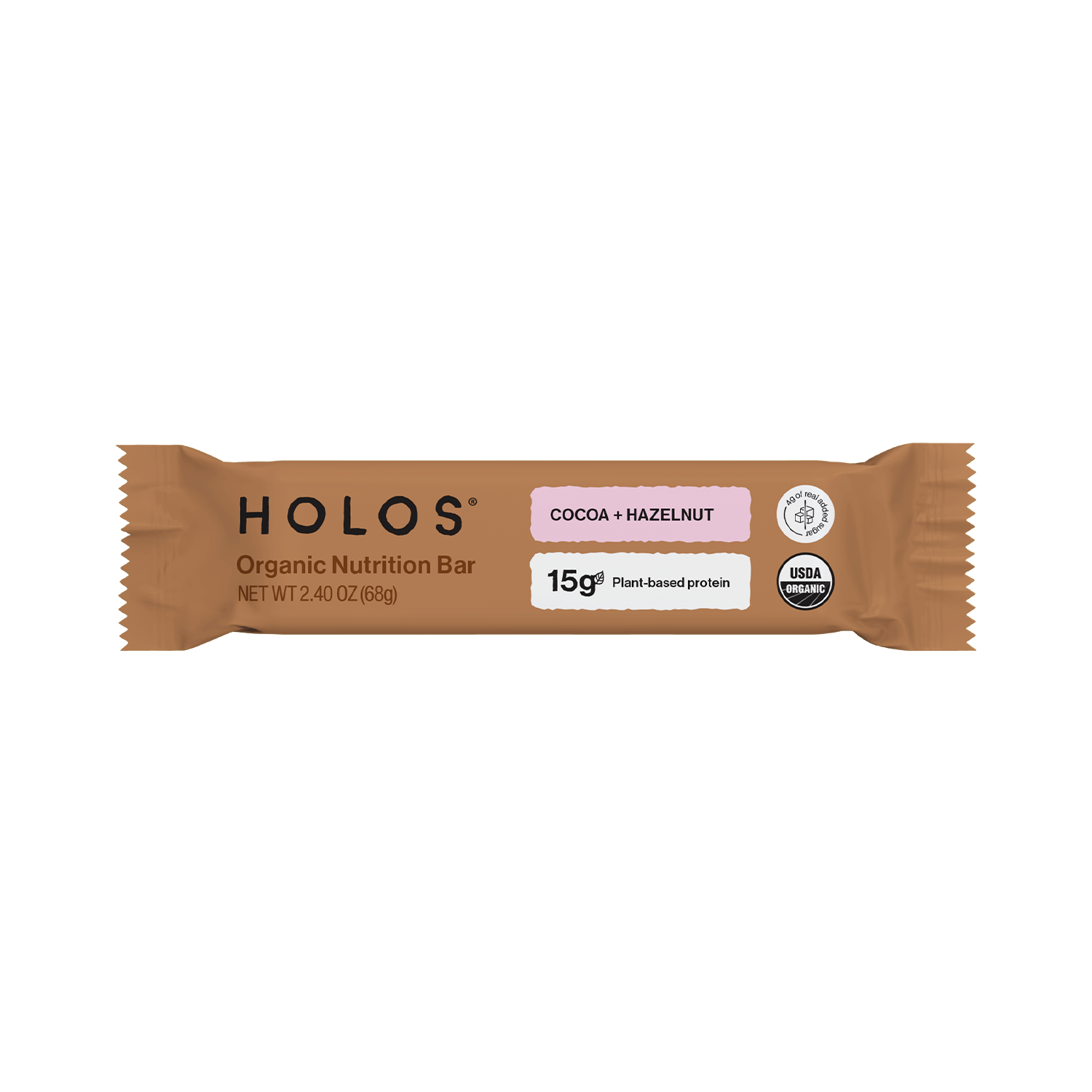 HOLOS nutrition bar cocoa+hazelnut pack