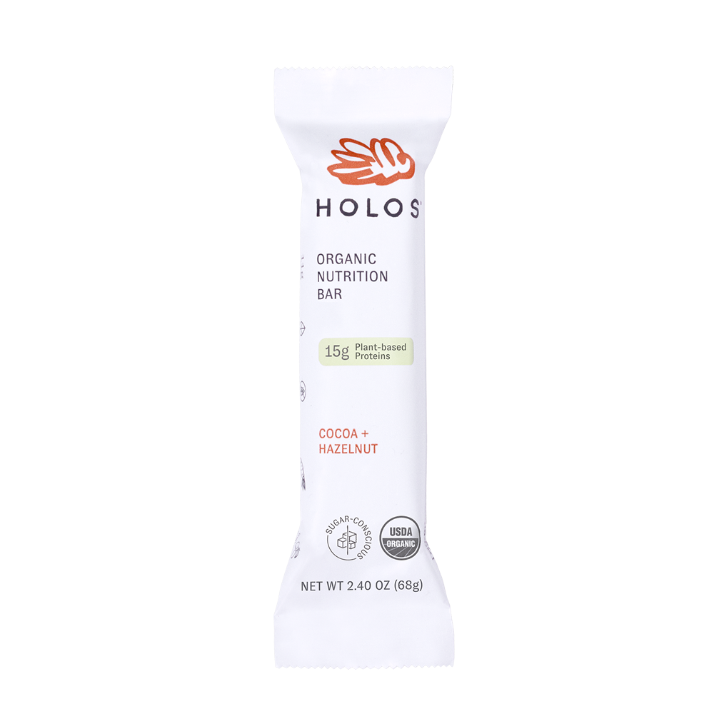 holos nutrition bar cocoa+hazelnut product