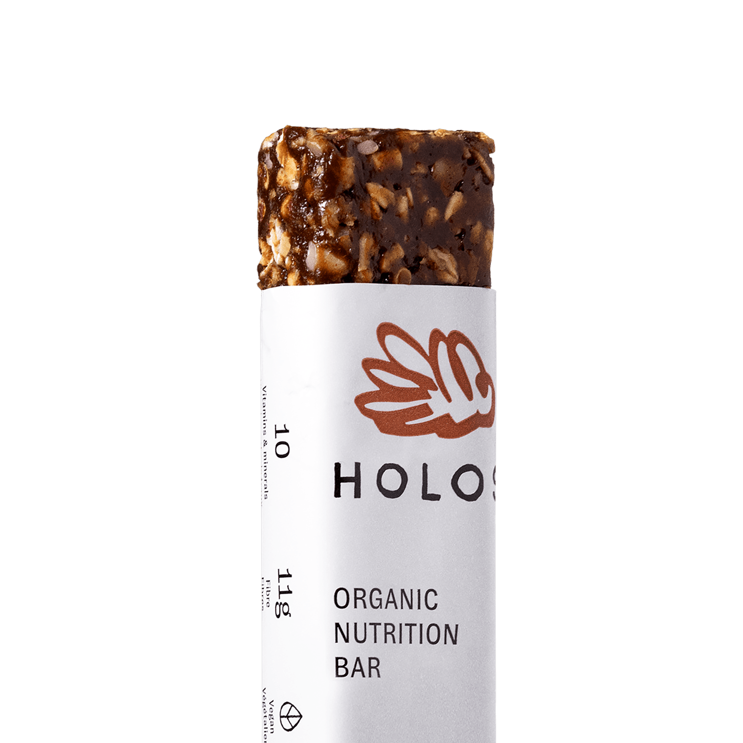 holos nutrition bar cocoa+hazelnut half pack