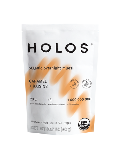 Caramel + raisins pouch - HOLOS overnight muesli